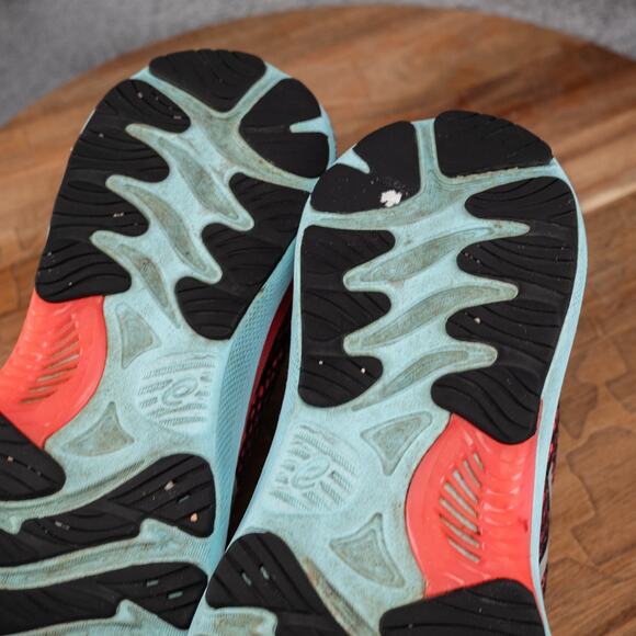 ASICS Women's US 6.5 Running Shoes GEL-NIMBUS 23 LITE-SHOW 1012B151 Coral/ Aqua - Picture 9 of 9